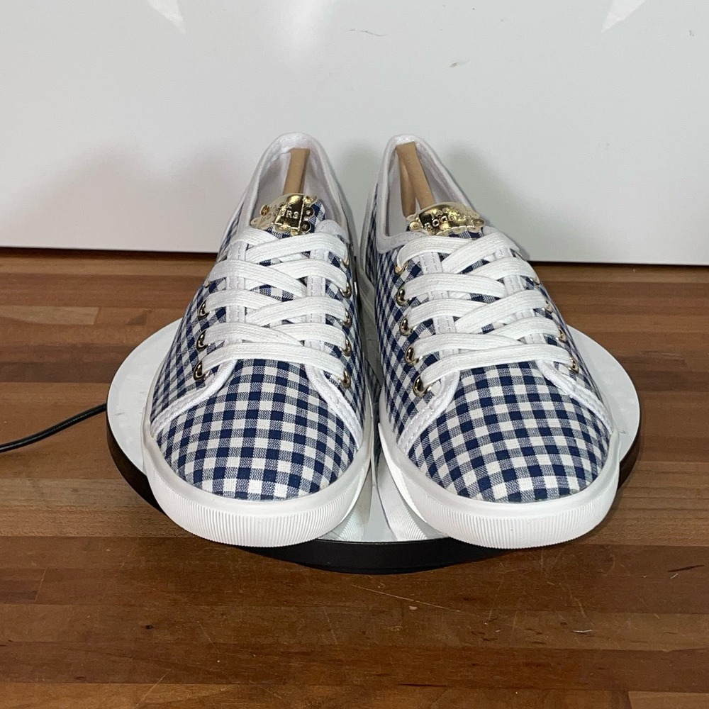 JACK ROGERS Women's Ava Sneakers, blue gingham 7.5M - Picture 10 of 10